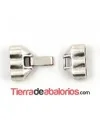 Cierre con Trabilla 3 Cordones Agujero 5mm, Plateado