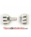 Cierre con Trabilla 3 Cordones Agujero 5mm, Plateado