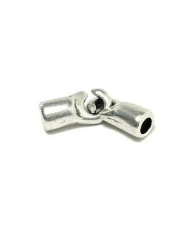 Cierre Garfio Agujero 4mm, Plateado