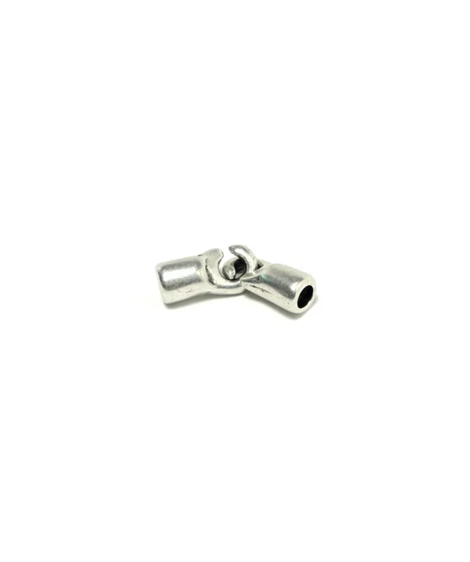 Cierre Garfio Agujero 4mm, Plateado