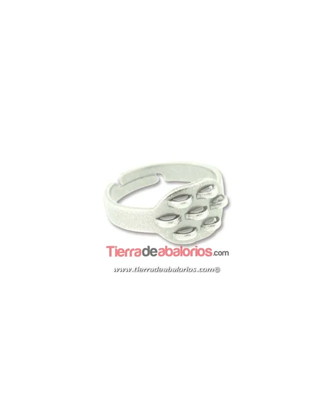 Anillo Ajustable Orfeo con 7 anillas, Plateado