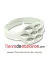 Anillo Ajustable Orfeo con 7 anillas, Plateado