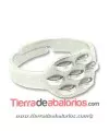 Anillo Ajustable Orfeo con 7 anillas, Plateado