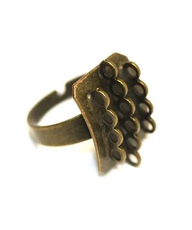 Anillo Ajustable con 14 Anillas, Oro Viejo Anillo Ajustable con 14 Anillas, Oro Viejo