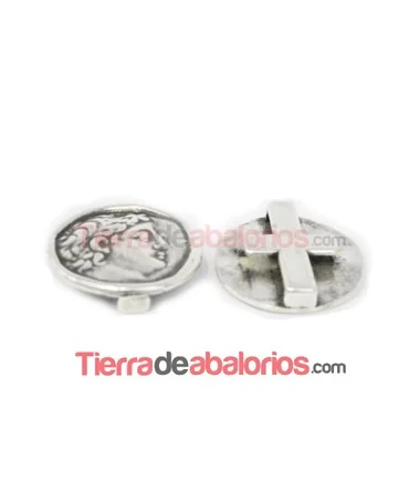 Pasador Moneda Romana 25mm Agujero 25x3mm, Plateada Pasador Moneda Romana 25mm Agujero 25x3mm, Plateada