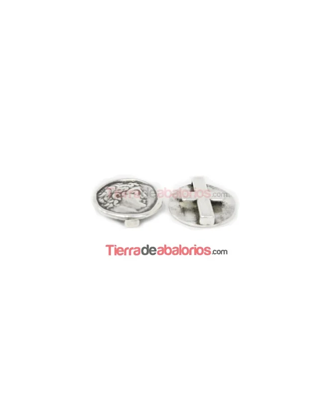 Pasador Moneda Romana 25mm Agujero 25x3mm, Plateada