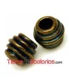 Tubo 8x7mm Agujero 4mm Bronce Irisado