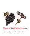 Pendiente 14x12mm con Anilla para Chatones, Oro Viejo