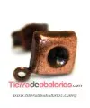 Pendiente Rombo 6x6mm para Chatón, Cobre