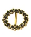 Hebilla con Flores 28mm para Chatón PP24, Oro Viejo