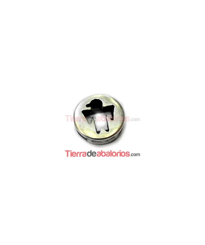 Pasador Redondo Aguila 20mm, Agujero 13x3mm, Plateado