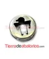 Pasador Redondo Aguila 20mm, Agujero 13x3mm, Plateado