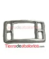 Hebilla Curvada 48x28mm, Agujero Pasador 10x5mm, Plateado
