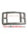 Hebilla Curvada 48x28mm, Agujero Pasador 10x5mm, Plateado
