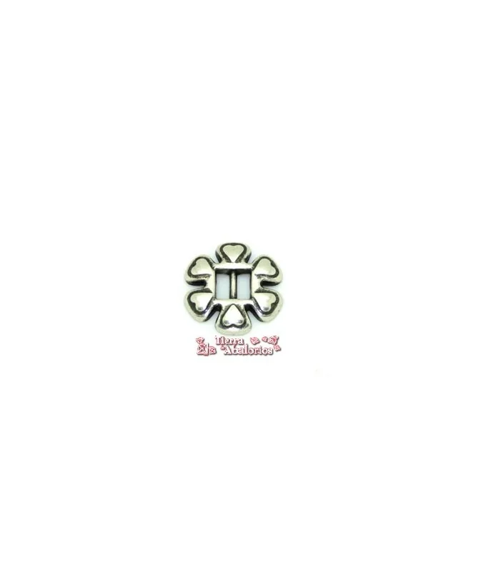 Pasador Flor18 mm Agujero 6x2mm, Plateado