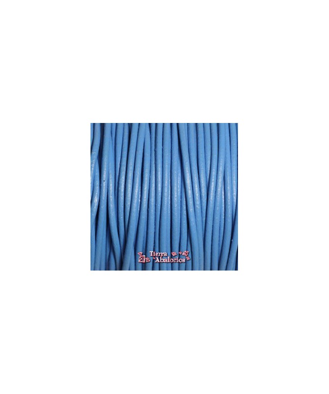 Cordón de Cuero 2,5mm Azul Ducados