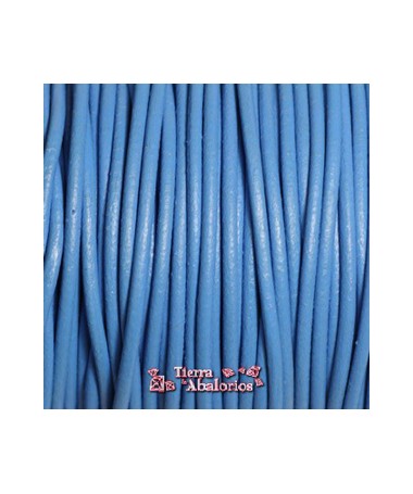 Cordón de Cuero 2mm - Azul Ducados
