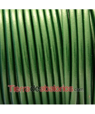 Cordón de Cuero 4,5mm - Verde Botella