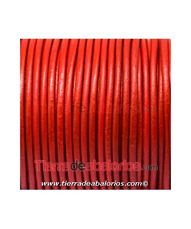 Cordón de Cuero 4,5mm - Rojo