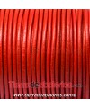 Cordón de Cuero 2mm - Rojo