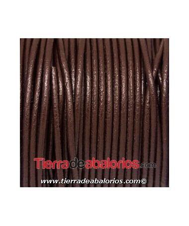 Cordón de Cuero 3mm - Marrón Chocolate