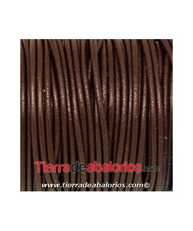 Cordón de Cuero 2mm - Marron Chocolate