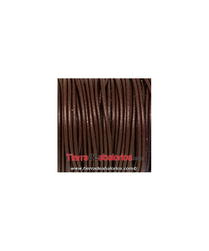 Cordón de Cuero 2mm - Marron Chocolate