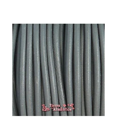 Cordón de Cuero 4,5mm - Gris