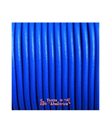 Cordón de Cuero 4,5mm - Azul electrico