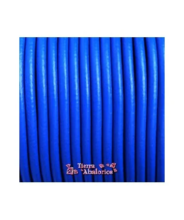 Cordón de Cuero 4,5mm - Azul electrico