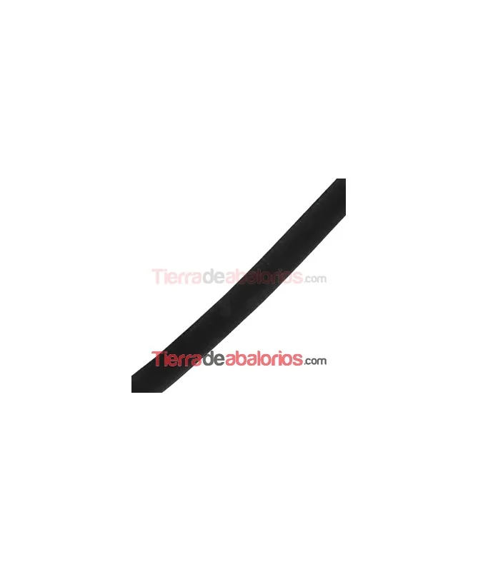Caucho Plano 6x2mm, Negro