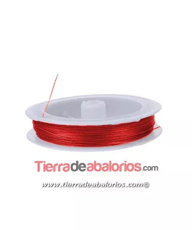 Hilo de Acero de 0,45mm, Rojo (1 metro) Hilo de Acero de 0,45mm, Rojo (1 metro)