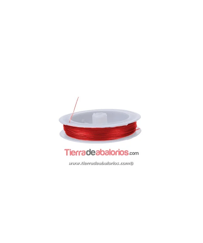 Hilo de Acero de 0,45mm, Rojo (1 metro)