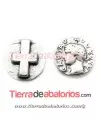 Pasador Moneda Romana 25mm, Agujero 20x3mm, Plateado