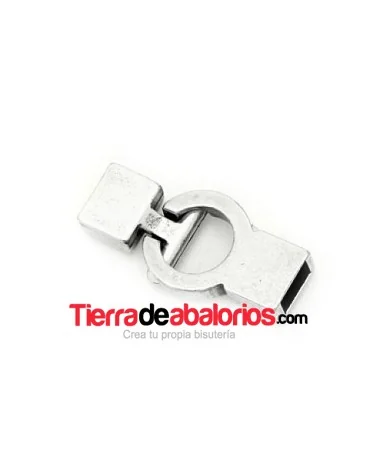 Cierre T Aro, 30x14mm Agujero 6x2.5mm, Plateado
