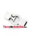 Cierre T Aro, 30x14mm Agujero 6x2.5mm, Plateado