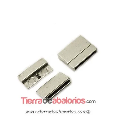 Cierre con Iman Agujero 30x3mm, Plateado
