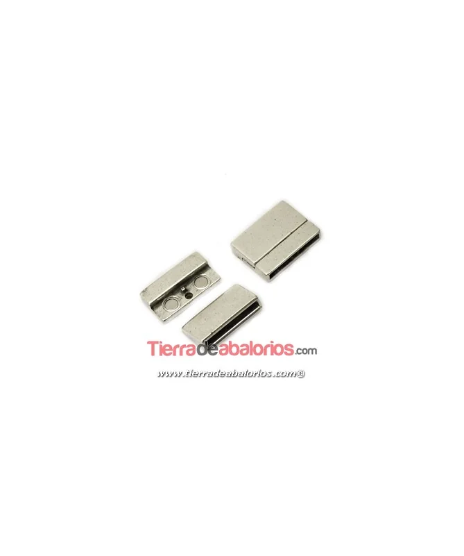 Cierre con Iman Agujero 30x3mm, Plateado