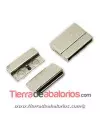 Cierre con Iman Agujero 30x3mm, Plateado