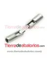 Cierre Tubo con Trabilla Agujero 2mm, Plateado