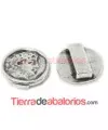 Moneda 20mm con Pasador Agujero 13x3mm, Plateada
