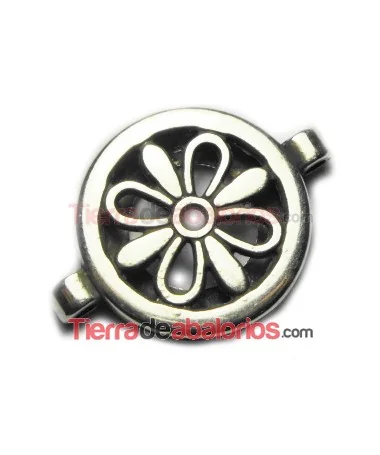 Pasador flor 28mm Agujero 24x3mm, Plateada