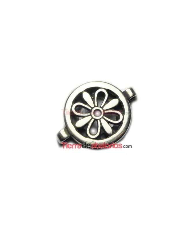 Pasador flor 28mm Agujero 24x3mm, Plateada