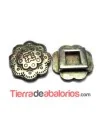 Pasador Flor 25mm Agujero 13x3mm, Plateada