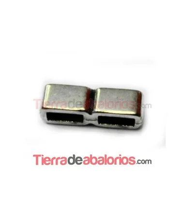 Separador Doble Pase, 16x6mm Agujero 6x2,5mm, Plateada Separador Doble Pase, 16x6mm Agujero 6x2,5mm, Plateada