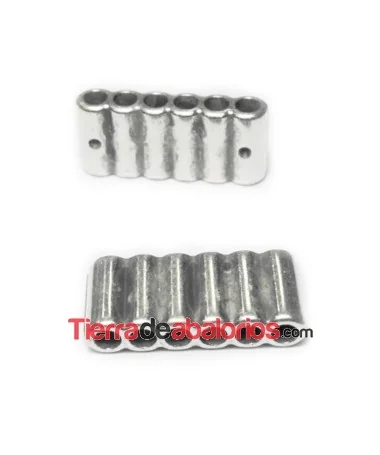 Separador 6 Agujeros de 3mm, Plateado Separador 6 Agujeros de 3mm, Plateado