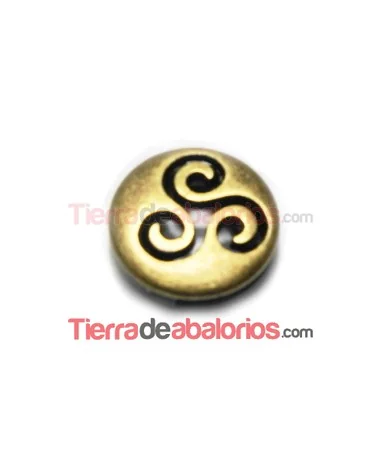 Pasador Trisquel 17mm Agujero 13x3mm, Oro Viejo Pasador Trisquel 17mm Agujero 13x3mm, Oro Viejo