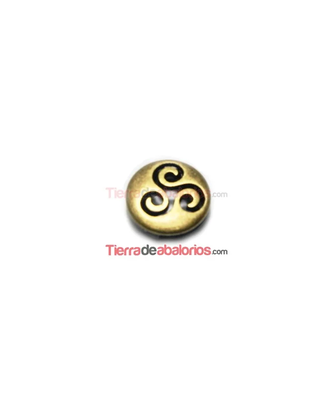 Pasador Trisquel 17mm Agujero 13x3mm, Oro Viejo
