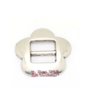 Pasador Flor 24mm Agujero 10mm, Plateado