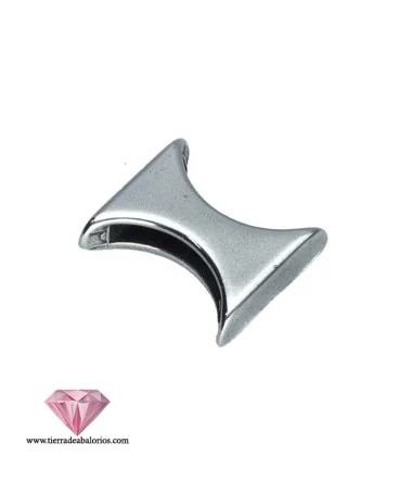 Entrepieza 18x14mm Agujero 13x3mm, Plateada Entrepieza 18x14mm Agujero 13x3mm, Plateada